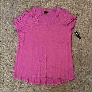 New Directions Vivid Pink Short Sleeve Blouse